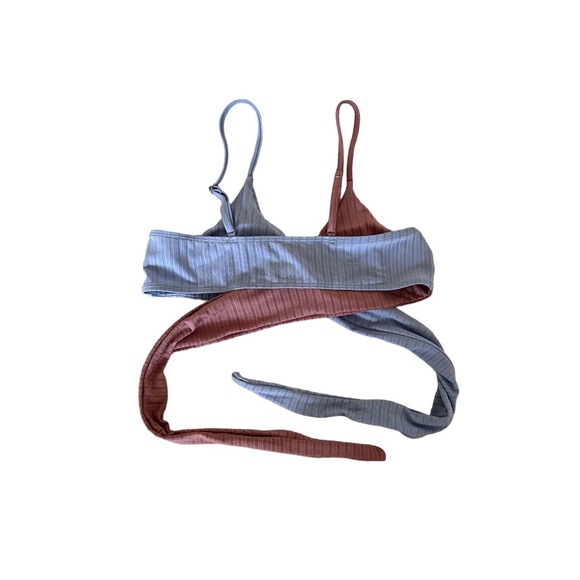 Two Piece Bikini Set with Cross Front Top - Picture 2 of 6